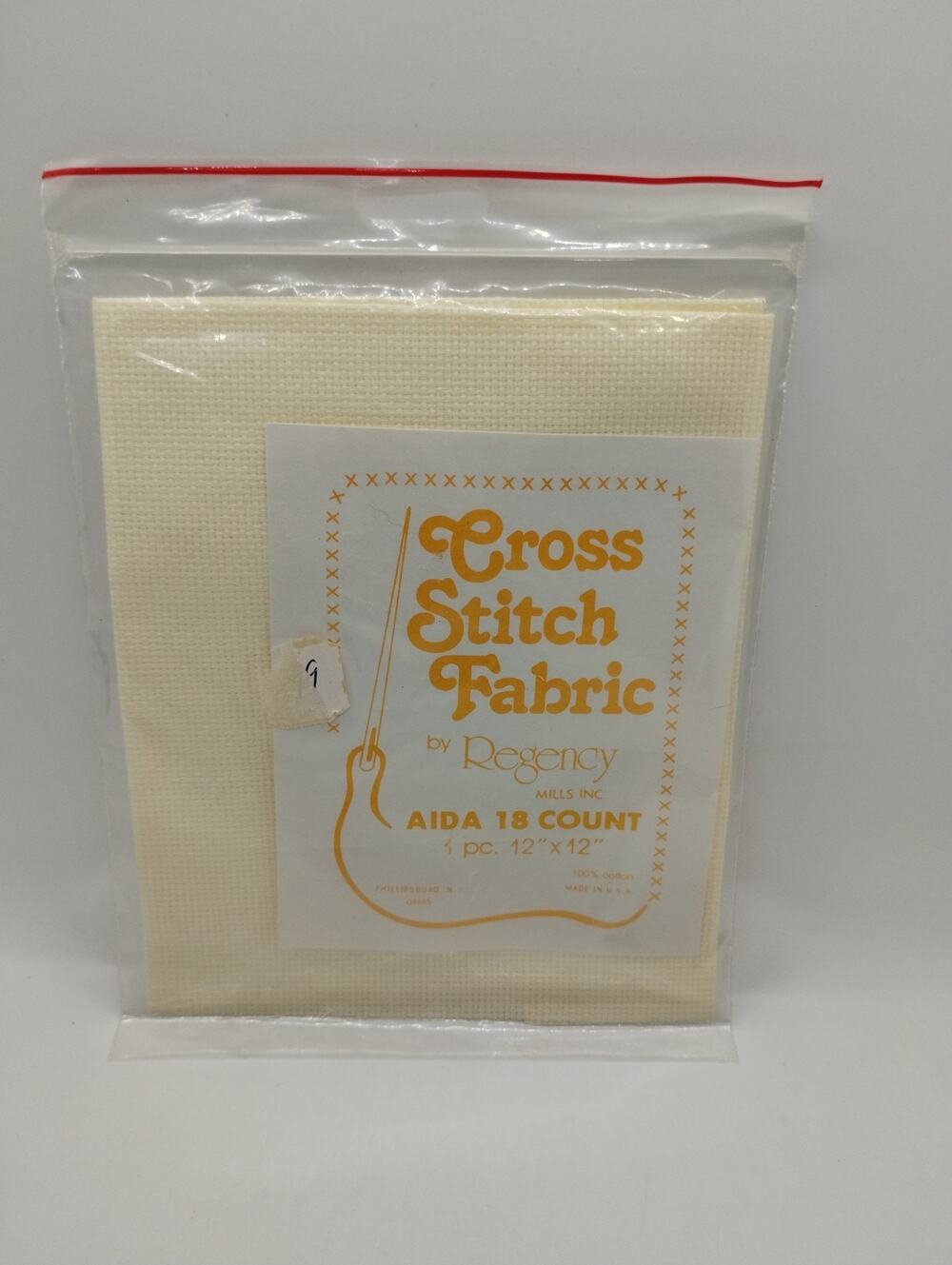 Regency Mills 18 Count Ivory Aida Cross Stitch Cotton Fabric - 12" x 12" - 08865